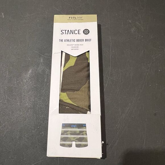 Stance Other - Stance FEEL 360 Boxers Mens Large Green Camo Athletic Boxer Max Support NIB